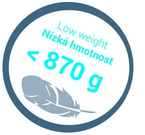 Nizká hmotnost 870g