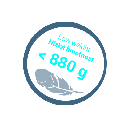 Nizká hmotnost 880g