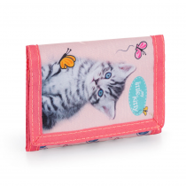 Dětská textilní peněženka kočka