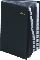Podpisová kniha černá, rozdružovač A-Z