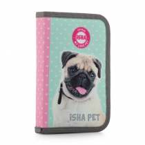 Penál 1 p. s chlopní, naplněný ISHA - My love Pet