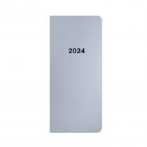 Diář PVC měsíční 2024 Metallic stříbrná