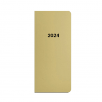 Diář PVC měsíční 2024 Metallic zlatá