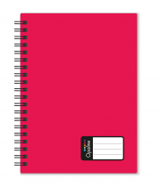 Twin wire blok A4 PP Opaline červená